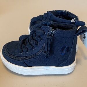 Billy Navy Blue Zip up shoes NWT